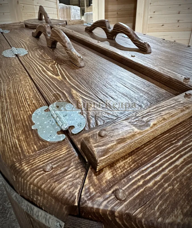 Кедровая бочка (фитобочка) «Брашированная»